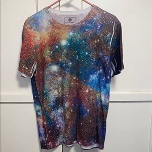 On the Byas Medium Galaxy Print Short Sleeve Tee